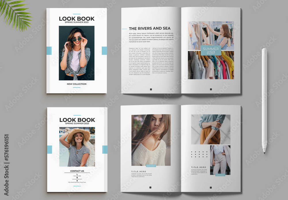 Spring LookBook Design Layout Stock Template | Adobe Stock