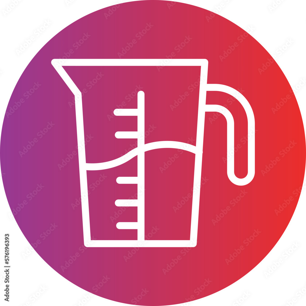 Vector Design Measuring Jug Icon Style Vector Design Measuring Jug Icon Style