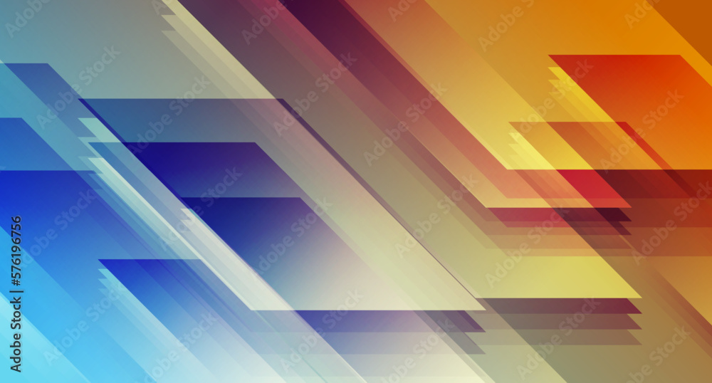 Bright blue orange shiny geometric tech abstract background. Futuristic vector design Bright blue orange shiny geometric tech abstract background. Futuristic vector design