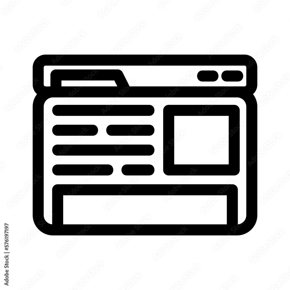browser icon or logo isolated sign symbol vector illustration - high quality black style vector icons
