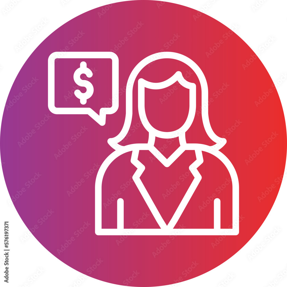 Vector Design Female Advisor Icon Style Vector Design Female Advisor Icon Style