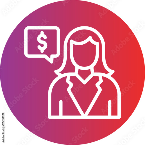 Vector Design Female Advisor Icon Style