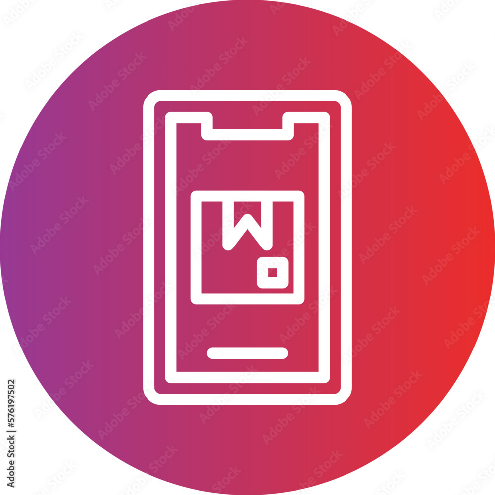 Vector Design Mobile Delivery Box Icon Style Vector Design Mobile Delivery Box Icon Style