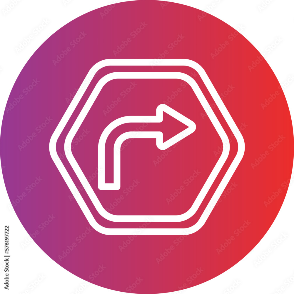 Vector Design Turn Right Icon Style Vector Design Turn Right Icon Style