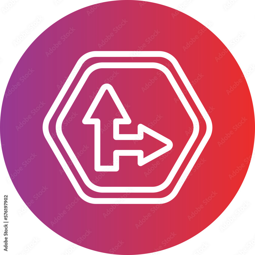 Vector Design Side Road Right Icon Style Vector Design Side Road Right Icon Style