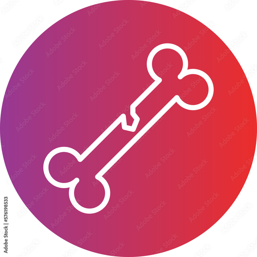 Vector Design Broken Bone Icon Style Vector Design Broken Bone Icon Style