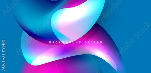Beautiful liquid shapes with fluid colors abstract background