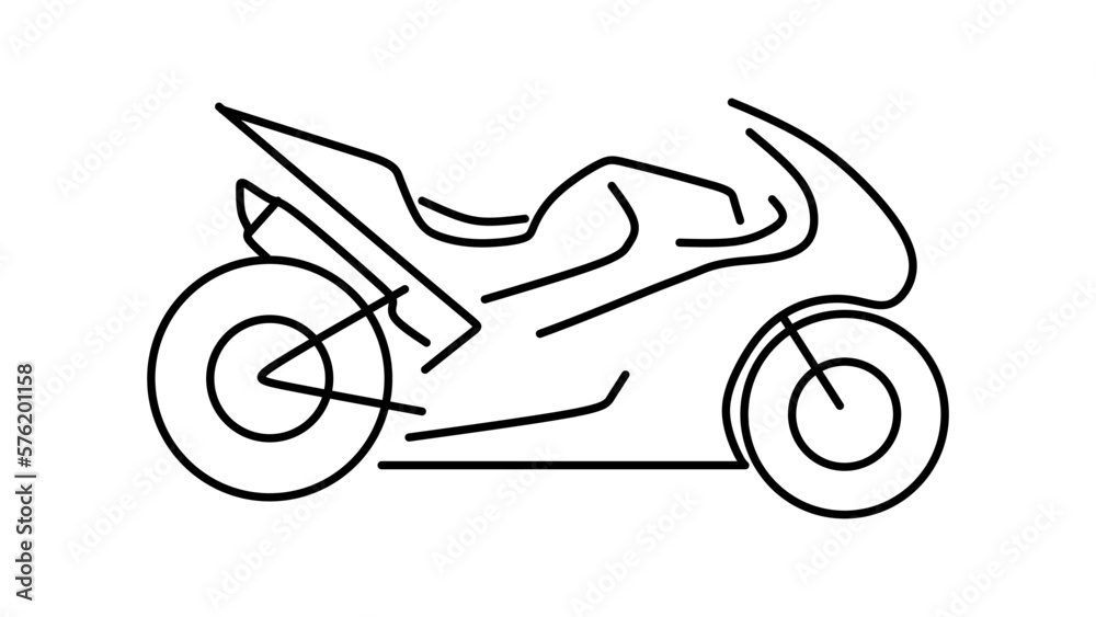 The best Super bike outline icon. Vector illustration from world championship motorcycle racing competition equipment in trendy style. Editable graphic resources for many purposes. 