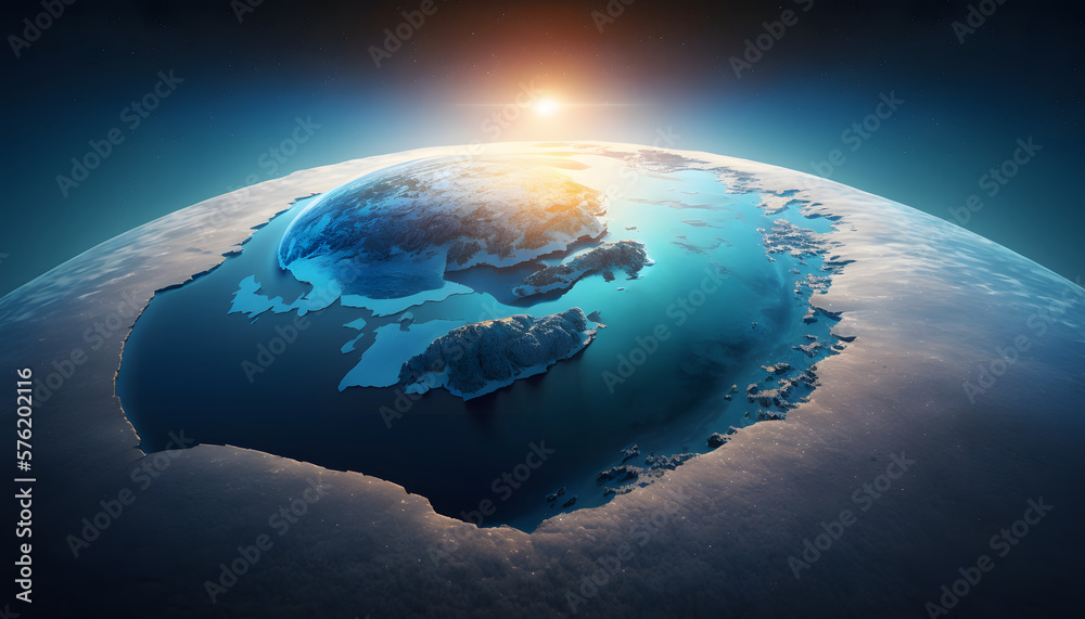 Sunrise over planet Earth in space, Earth, sun, star, and galaxy. Sunrise over planet Earth, view from space Sunrise over planet Earth in space, Earth, sun, star, and galaxy. Sunrise over planet Earth, view from space
