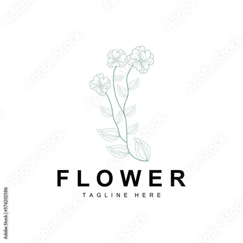 Floral Logo, Leaves And Flowers Botanical Garden Vector, Floral Design Of Life