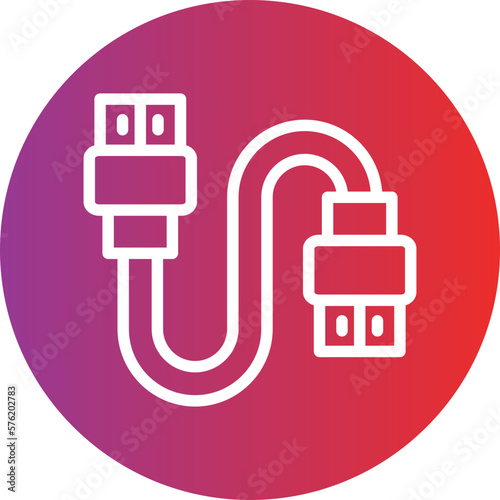 Vector Design Hdmi Cable Icon Style