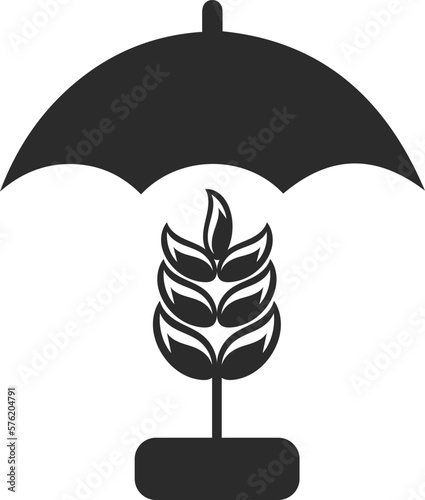 Harvest protection icon, agriculture icon black vector