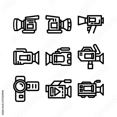 video camera icon or logo isolated sign symbol vector illustration - high quality black style vector icons
