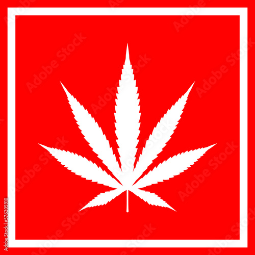 Cannabis leaf vector icon. Marijuana legalize symbol, marijuana or hemp icon, cannabis medical sign vector illustration