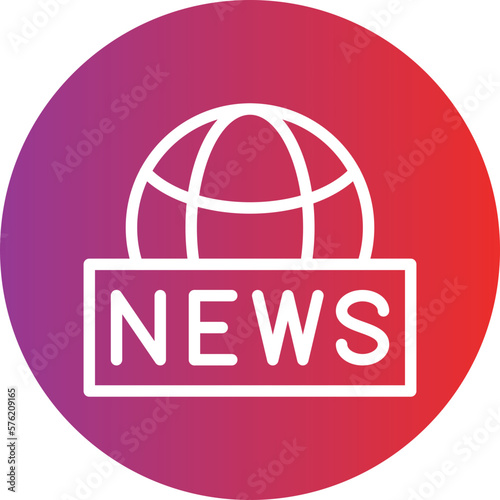 Vector Design Global News Icon Style