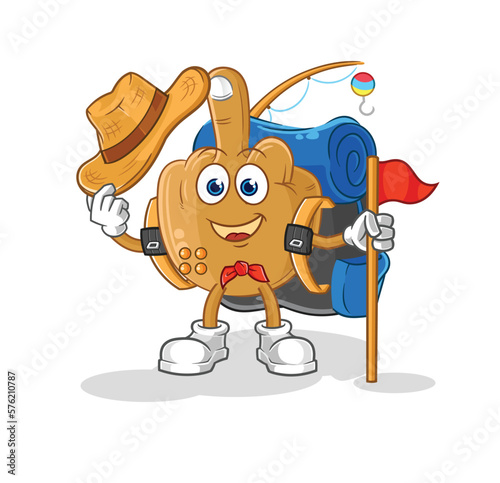 middle finger scout vector. cartoon character