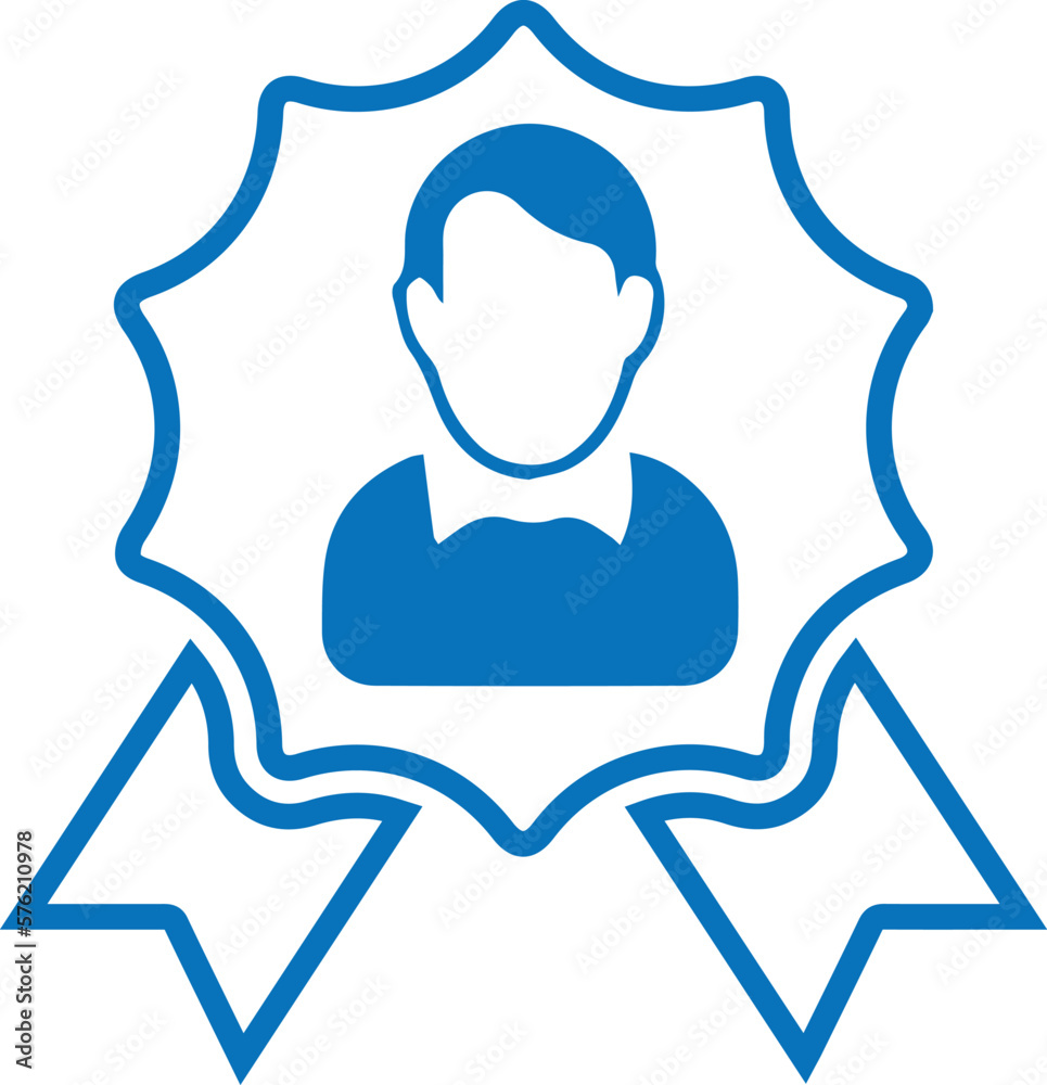 VIP customer user icon, VIP membership icon blue vector VIP customer user icon, VIP membership icon blue vector