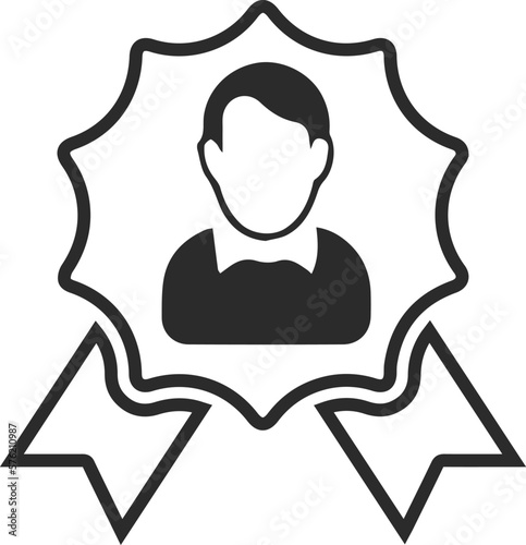 VIP customer user icon, VIP membership icon black vector