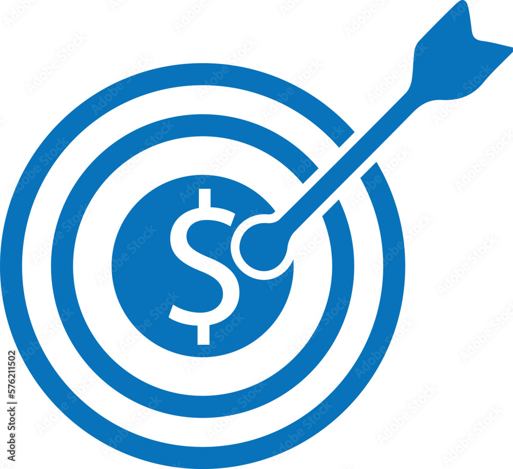 Aim magnificent icon, cervical target with an arrow icon blue version Aim magnificent icon, cervical target with an arrow icon blue version