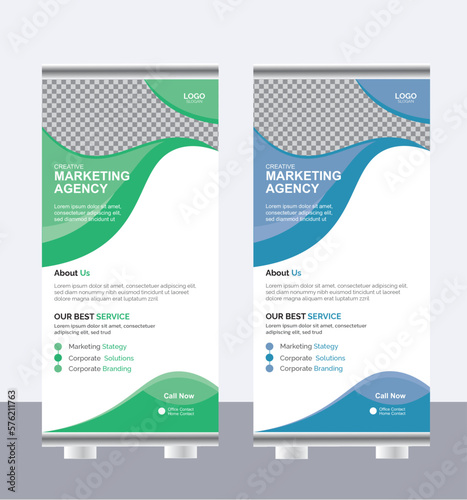 Rollup banner template design for creative rollup banner design