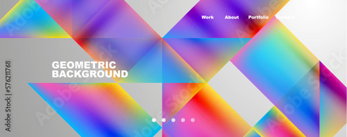 Dynamic lines, triangles, rectangles geometric abstract background. Vector Illustration For Wallpaper, Banner, Background, Card, Book Illustration, landing page