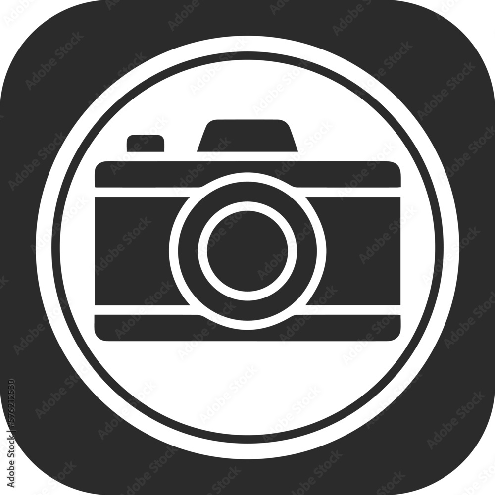 App photo icon, digital photo library icon black vector