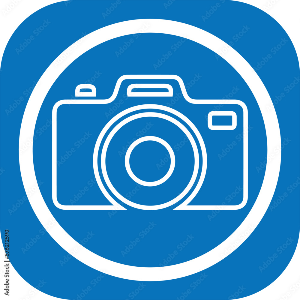 App photo icon, digital photo library icon blue vector App photo icon, digital photo library icon blue vector