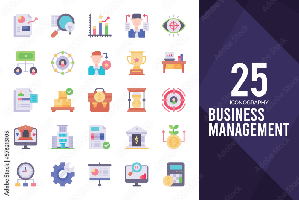 25 Business Management Flat icon pack. vector illustration. 25 Business Management Flat icon pack. vector illustration.