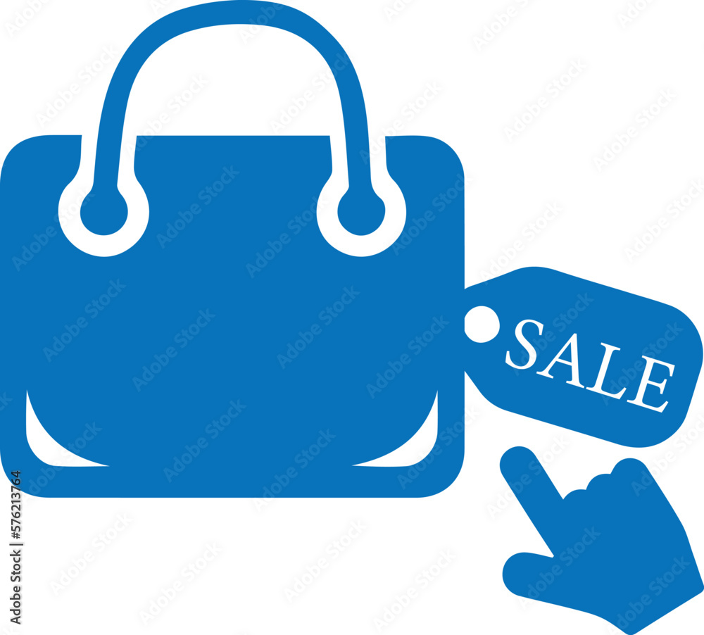 Cursor click online shop icon, online shopping icon blue vector Cursor click online shop icon, online shopping icon blue vector