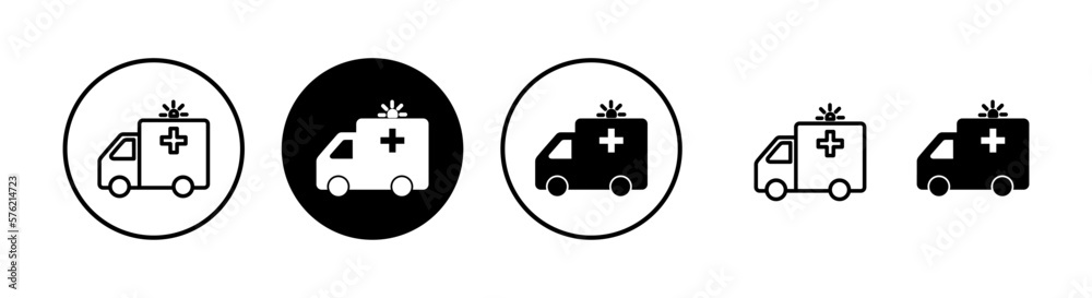 Ambulance icon vector illustration. ambulance truck sign and symbol. ambulance car Ambulance icon vector illustration. ambulance truck sign and symbol. ambulance car