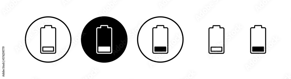 Battery icon vector illustration. battery charging sign and symbol. battery charge level Battery icon vector illustration. battery charging sign and symbol. battery charge level