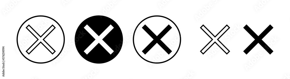 Close icon vector illustration. Delete sign and symbol. cross sign Close icon vector illustration. Delete sign and symbol. cross sign