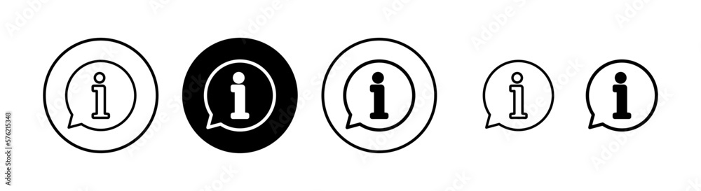 Info sign icon vector illustration. about us sign and symbol. Faq icon Info sign icon vector illustration. about us sign and symbol. Faq icon