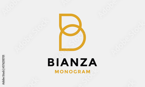 Logo vector letter B dripping style elegant design logotype alphabet