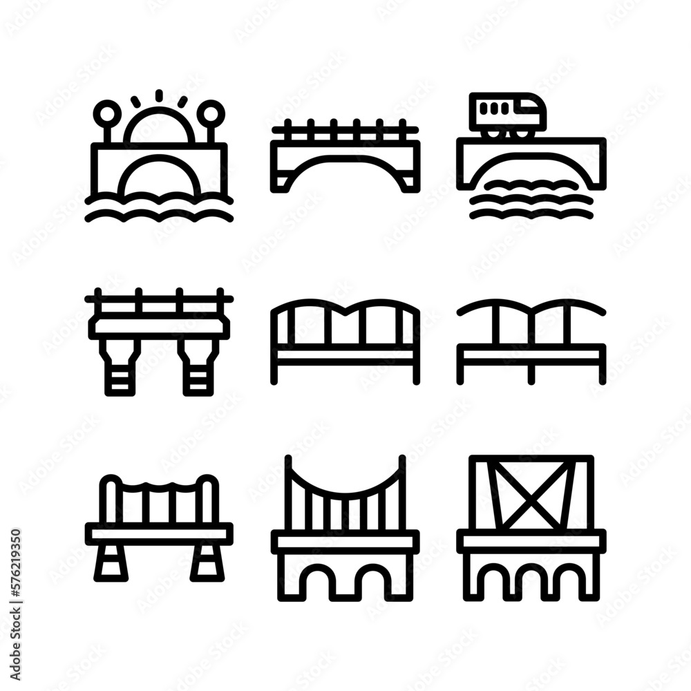 bridge icon or logo isolated sign symbol vector illustration - high quality black style vector icons
