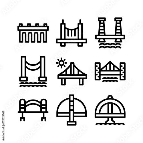 bridge icon or logo isolated sign symbol vector illustration - high quality black style vector icons 