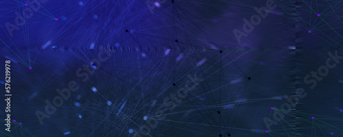 Abstract node network background image.