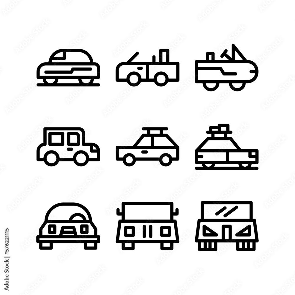Obraz premium cars icon or logo isolated sign symbol vector illustration - high quality black style vector icons 