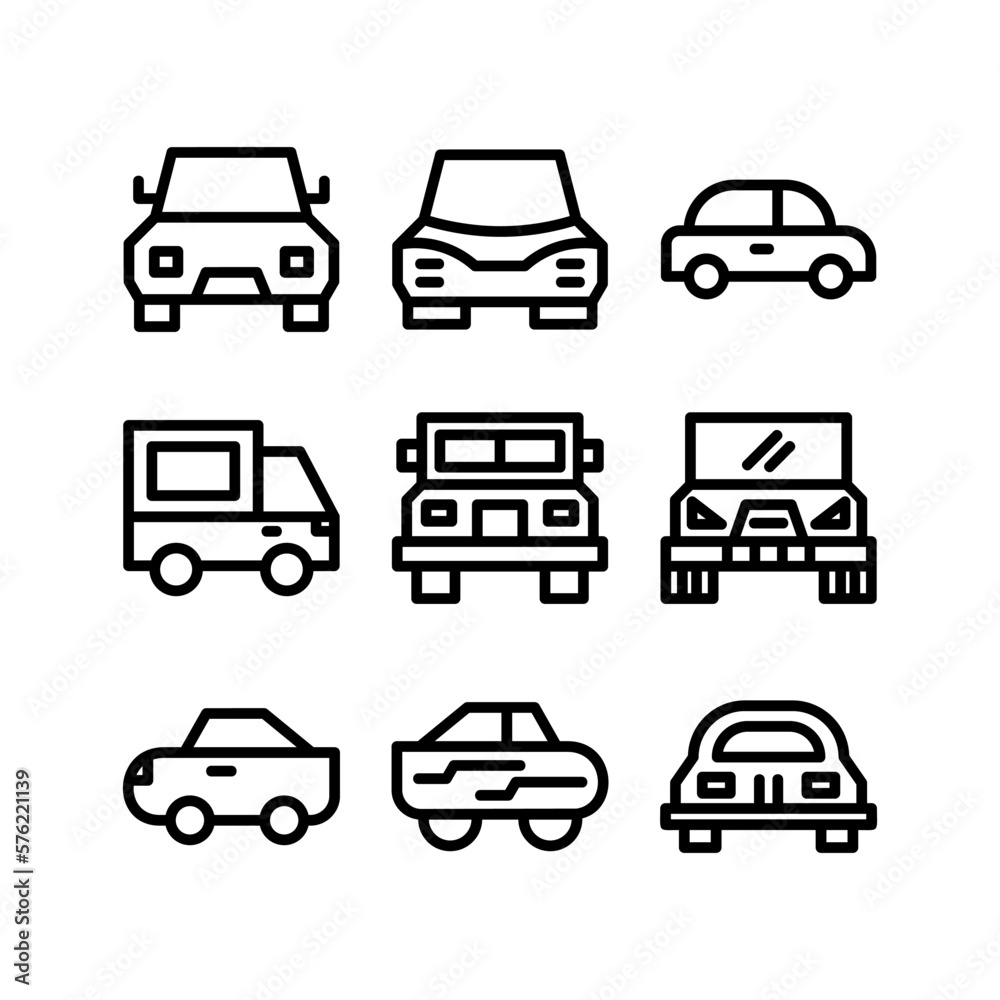 cars icon or logo isolated sign symbol vector illustration - high quality black style vector icons
