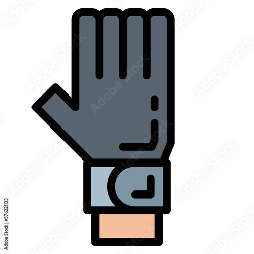 glove filled outline icon style