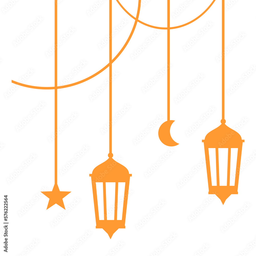Islamic Lantern Corner Outline Islamic Lantern Corner Outline