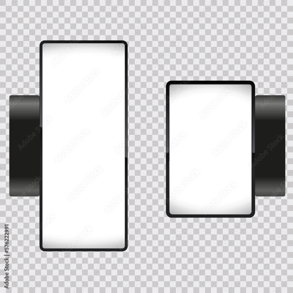 Set of Two billboards, an light box mock-up for ads design on transparency background, 2 billboards use as advertising sign vector illustration Set of Two billboards, an light box mock-up for ads design on transparency background, 2 billboards use as advertising sign vector illustration