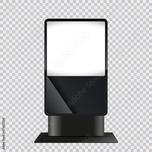 Xstand light billboard, light box mock-up for on transparency background, use as advertising sign board mock-up vector illustration photo