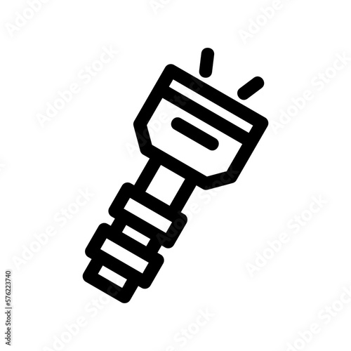 flashlight icon or logo isolated sign symbol vector illustration - high quality black style vector icons
