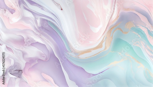 A marble texture in soft pastel colors, creating a beautiful and elegant background. The texture is smooth and polished, with swirls of color blending together in a mesmerizing pattern.