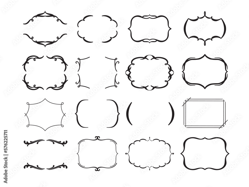 Obraz premium 黒いフレームセット