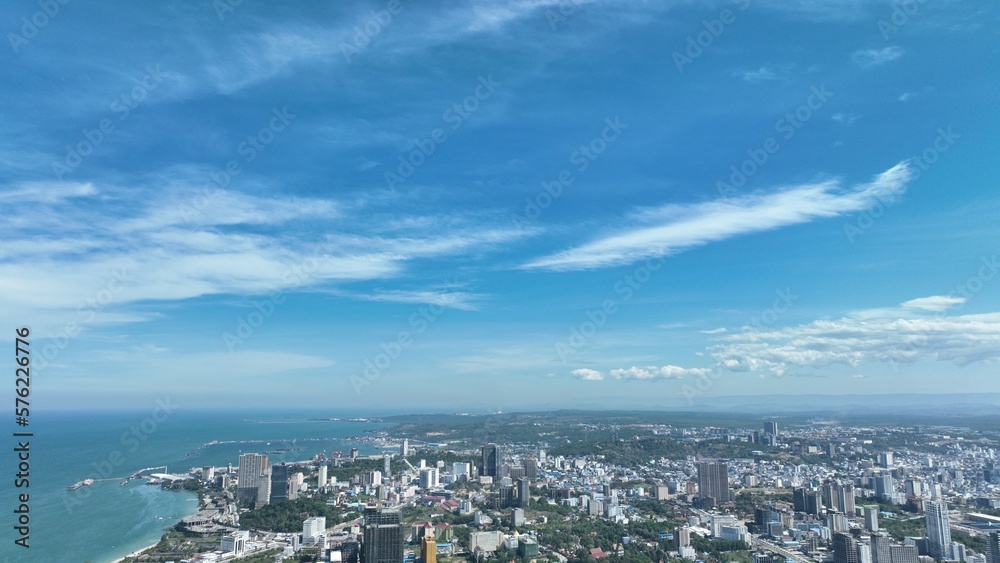 beautiful Sihanoukville/ beach and sky/by drone/island/