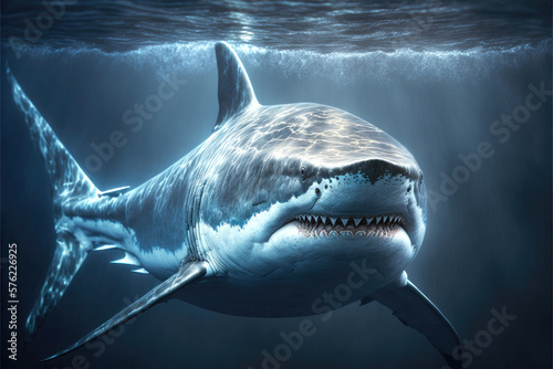 The Mighty White Shark. Generative Ai