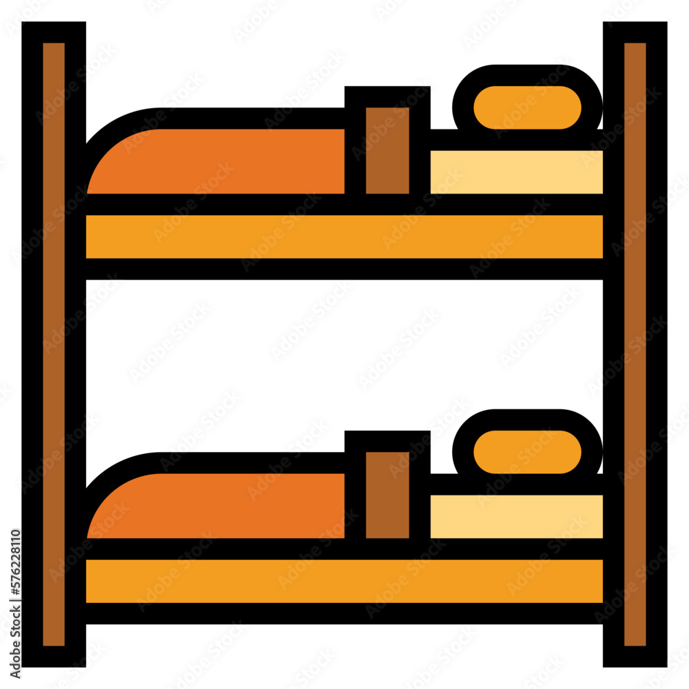 bunk bed filled outline icon style bunk bed filled outline icon style