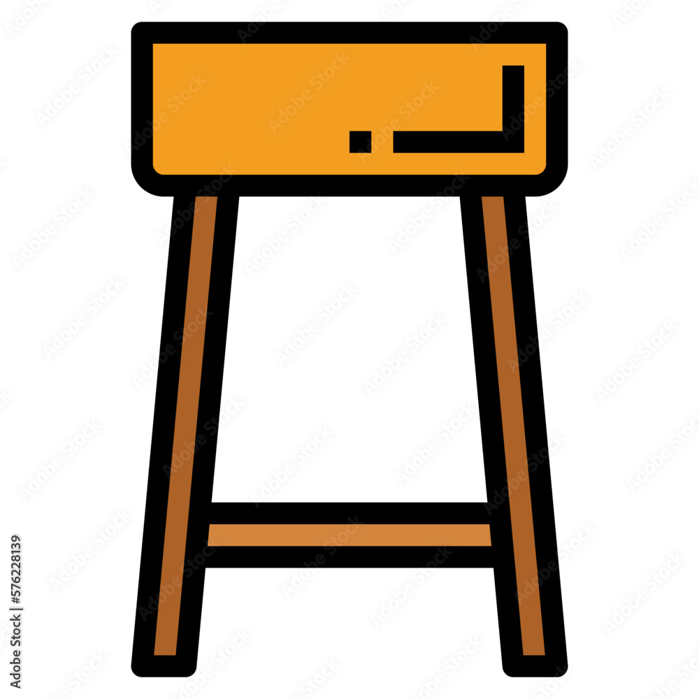 Fototapeta premium chair filled outline icon style